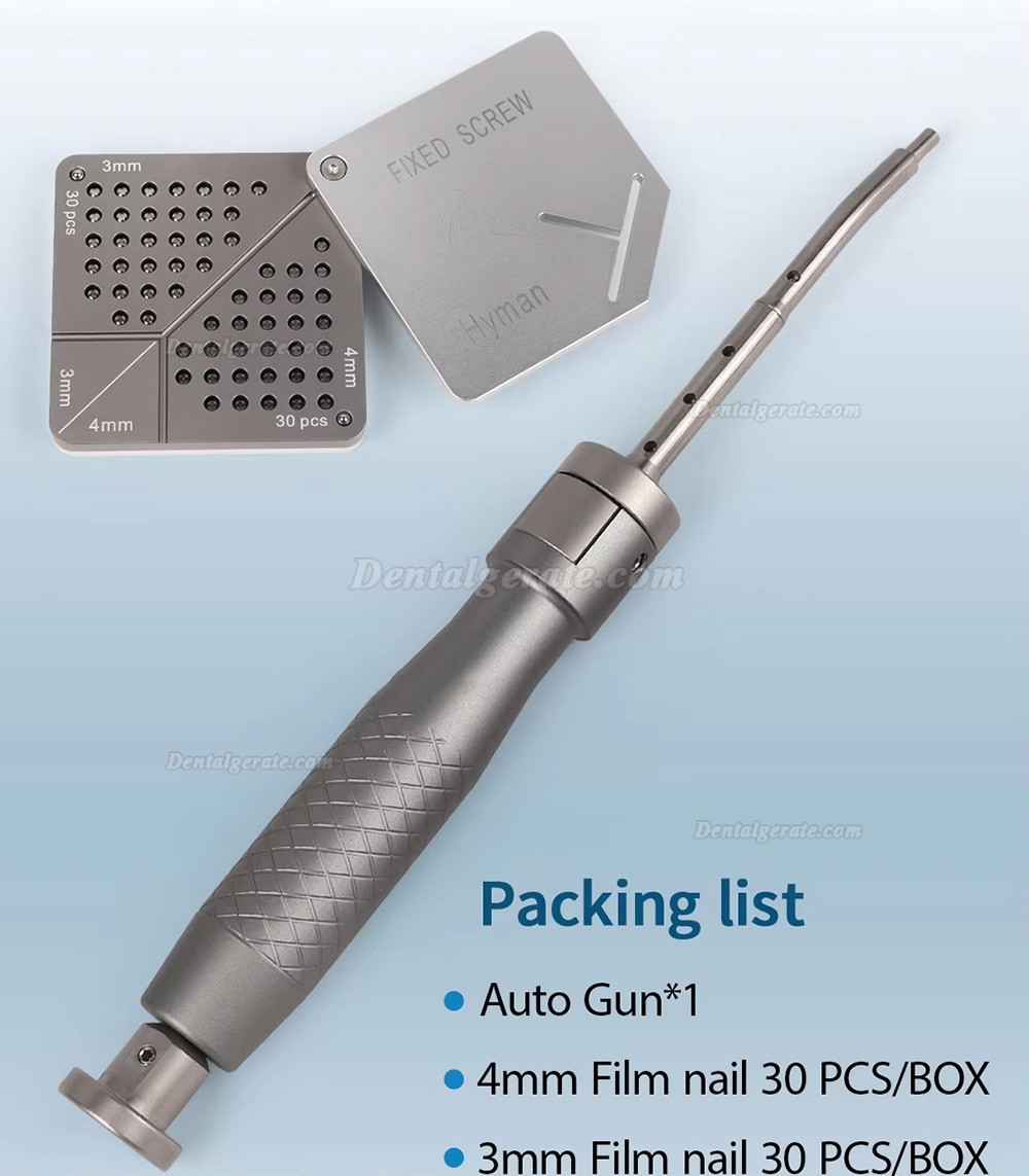 SEGMA Automatisches Mini-Membranfixationssystem, 30 St&uuml;ck Knochenstifte 3mm / 4mm f&uuml;r FGG & GBR